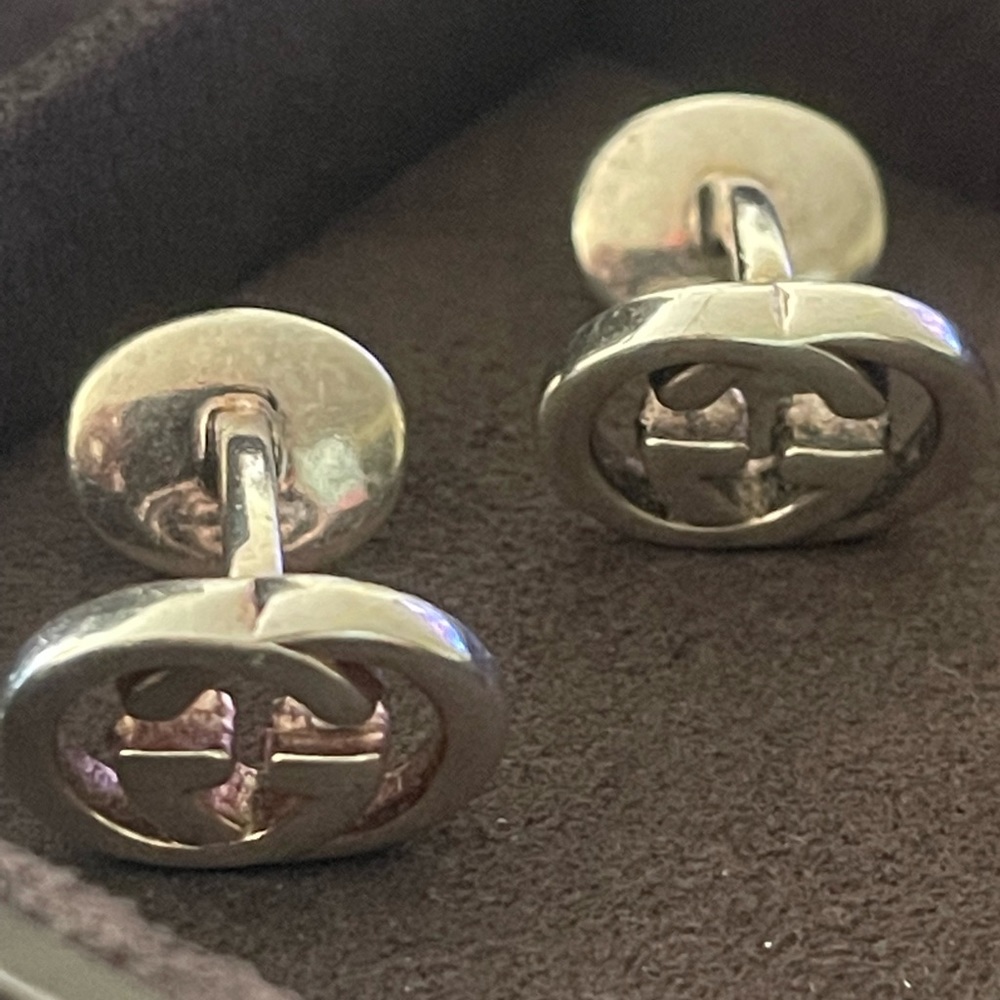 Gg Interlocking Gucci Cufflinks - image 1